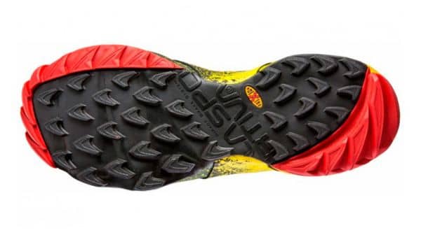 Suela de una zapatilla de trail running