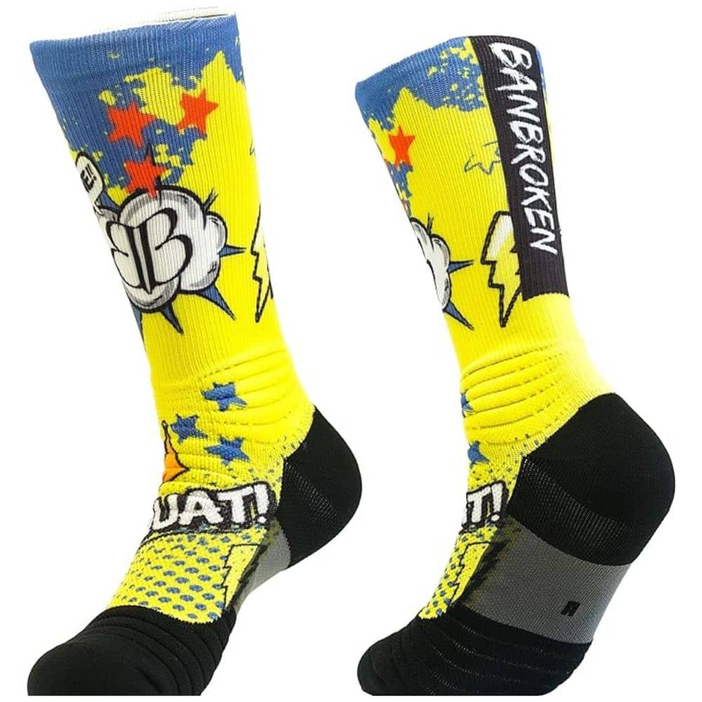 Calzas de Tral Running con diseño de cómic