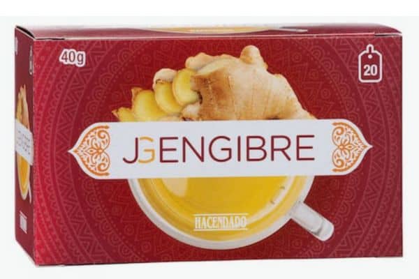 Infusión en sobres de raiz de jengibre 