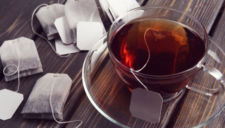 bolsitas de té con microplásticos