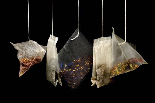 diferentes tipos de bolsas de infusiones, nylon, polipropileno y celulosa